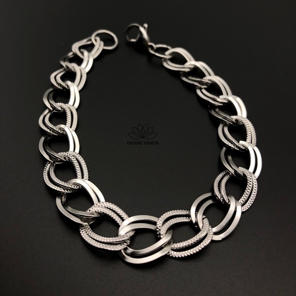Linked Bracelet or Anklet | Stainless Steel - Picture 5 of 7